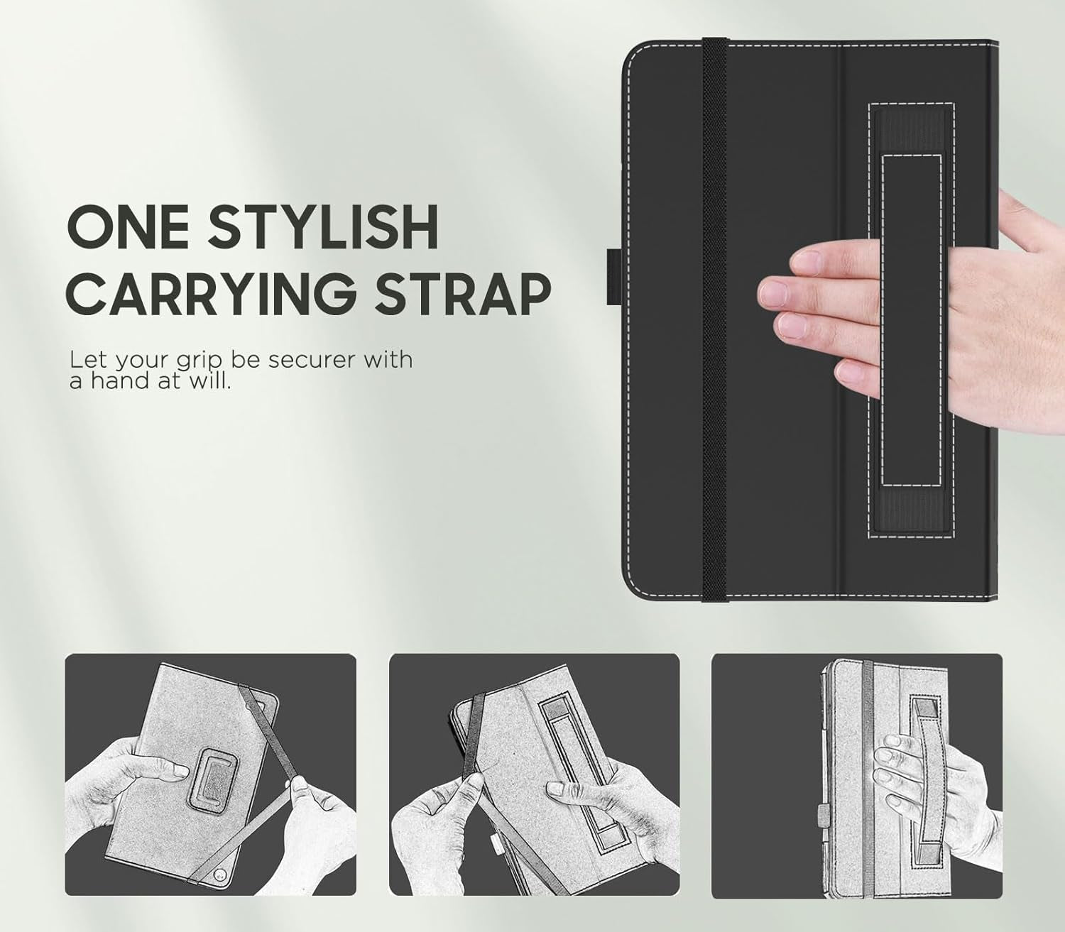 Case Fits All-New Amazon Kindle Fire HD 10 & 10 plus Tablet (13Th/11Th Generation, 2023/2021 Release) 10.1" - Slim Folding Stand Cover with Auto Wake/Sleep, Black