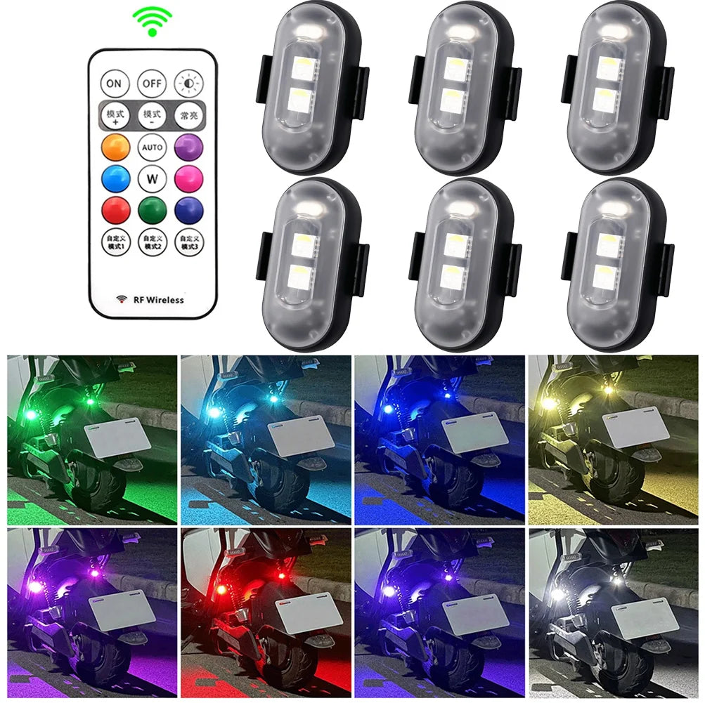 Wireless Light Aircraft Airplane Helicopter Warning Lights RGB Led Aircraft Strobe Lights Motorcycle Lights LED Flash Position