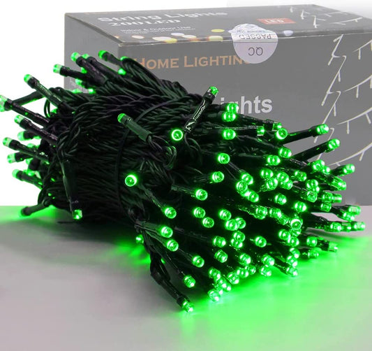200 LED 66FT Christmas String Lights, St Patricks Day Fairy Lights with 8 Lighting Modes, String Mini Light Plug in for Indoor Outdoor Tree Garden Wedding Party Decoration, Green