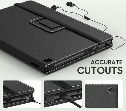 Case Fits All-New Amazon Kindle Fire HD 10 & 10 plus Tablet (13Th/11Th Generation, 2023/2021 Release) 10.1" - Slim Folding Stand Cover with Auto Wake/Sleep, Black