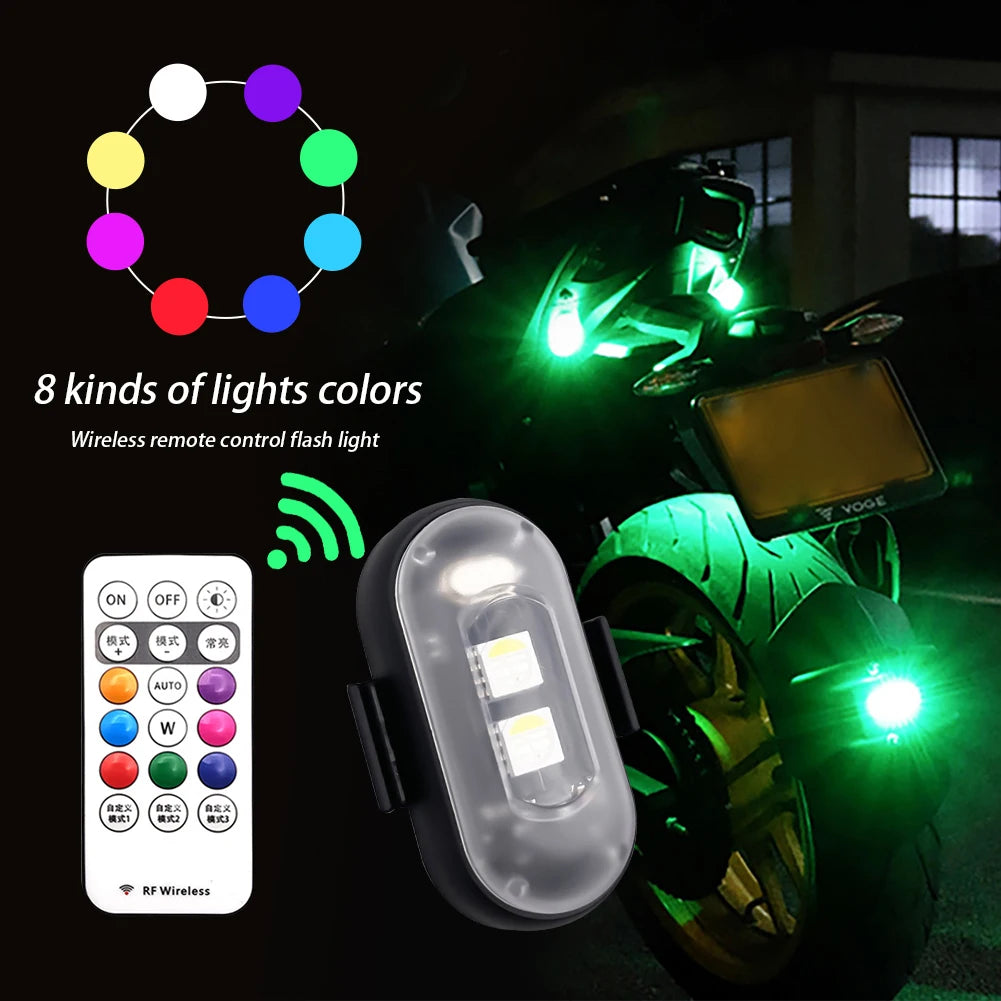Wireless Light Aircraft Airplane Helicopter Warning Lights RGB Led Aircraft Strobe Lights Motorcycle Lights LED Flash Position