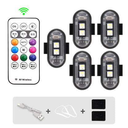 Wireless Light Aircraft Airplane Helicopter Warning Lights RGB Led Aircraft Strobe Lights Motorcycle Lights LED Flash Position