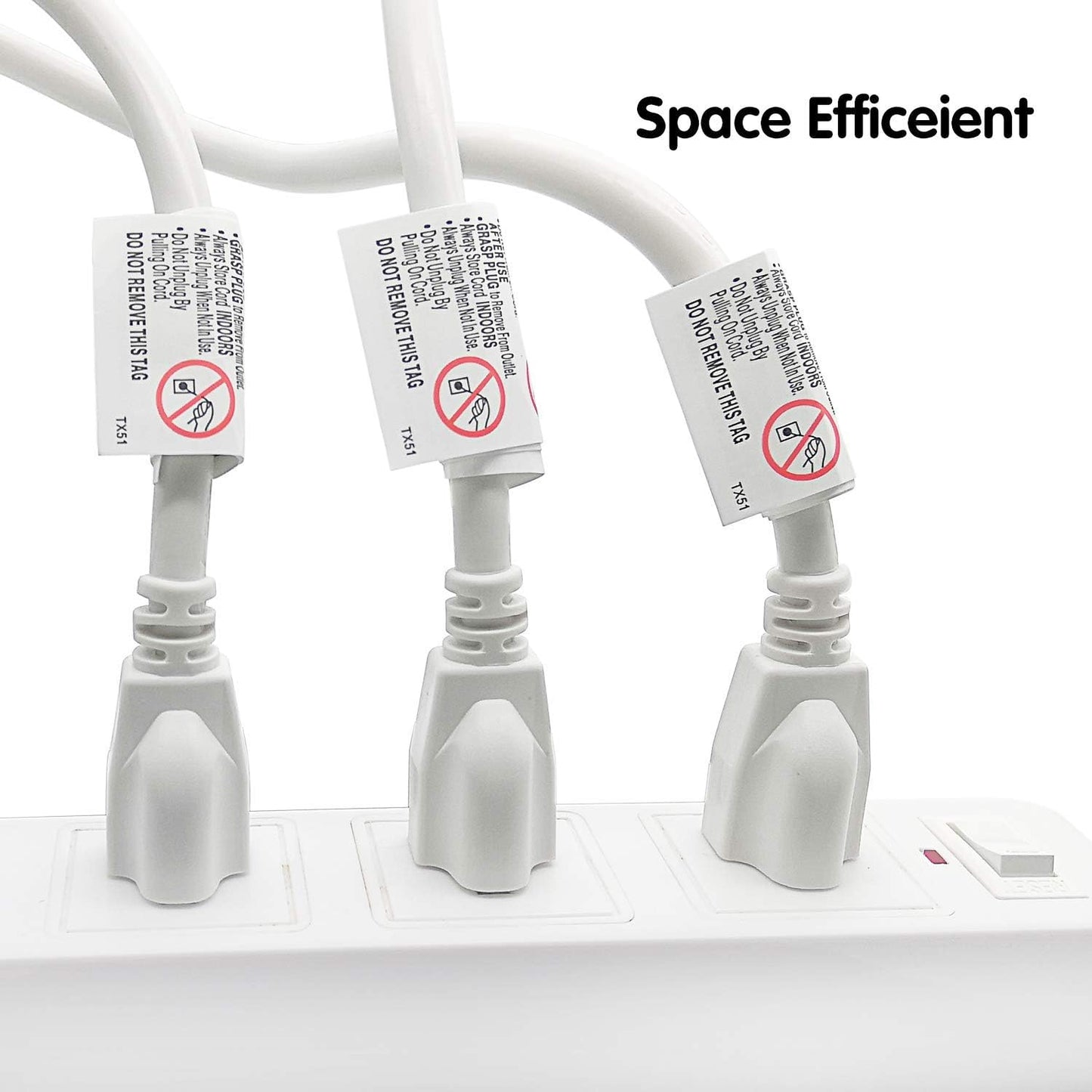 1875W Heavy Duty Extension Cord 6 Feet 14 AWG 15A White