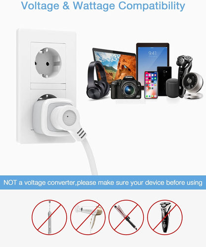 Small Power Strip,  Extension Cord with 2 AC Outlets 3 USB Ports, Mini Desk Charging Station for Cruise Travel Office School Dorm Room Essentials, 5 FT