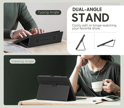 Case Fits All-New Amazon Kindle Fire HD 10 & 10 plus Tablet (13Th/11Th Generation, 2023/2021 Release) 10.1" - Slim Folding Stand Cover with Auto Wake/Sleep, Black